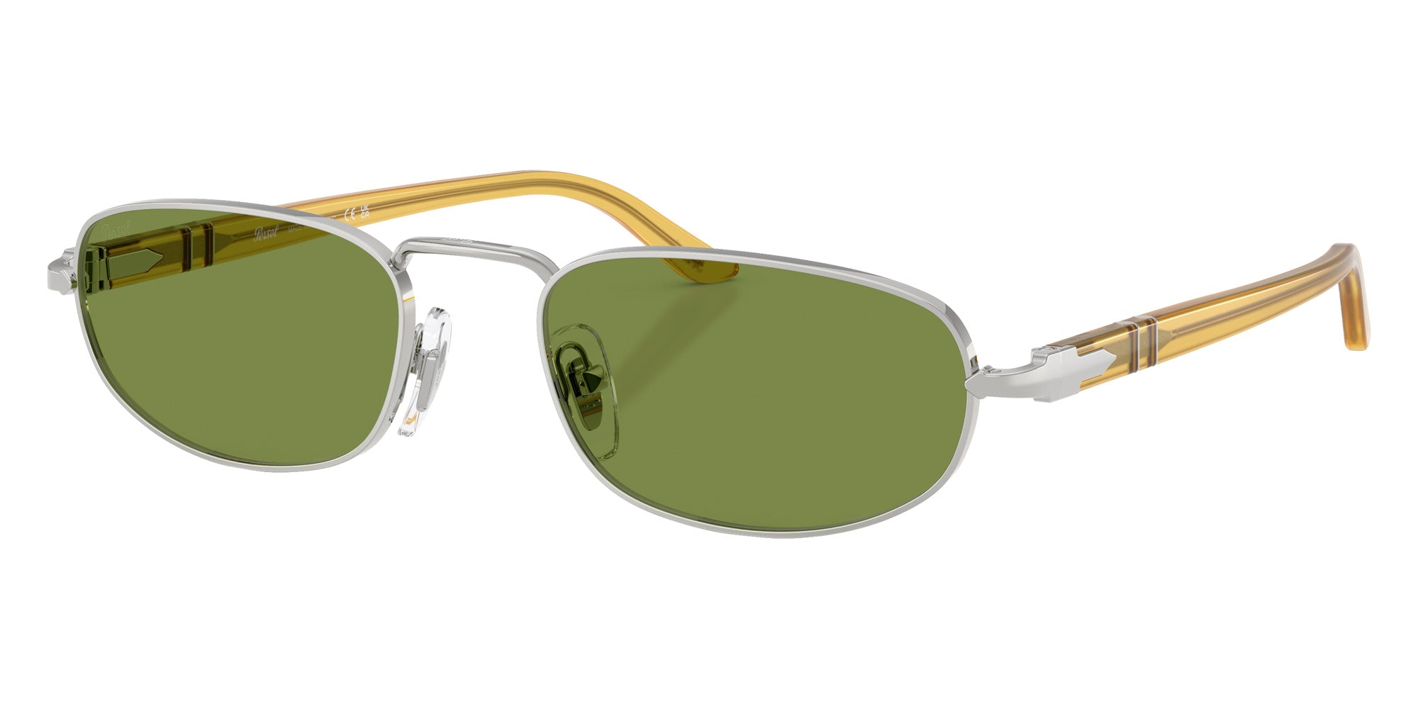 Persol® PO1028S Sunglasses PO1028S 518/4E 56 - Silver Green