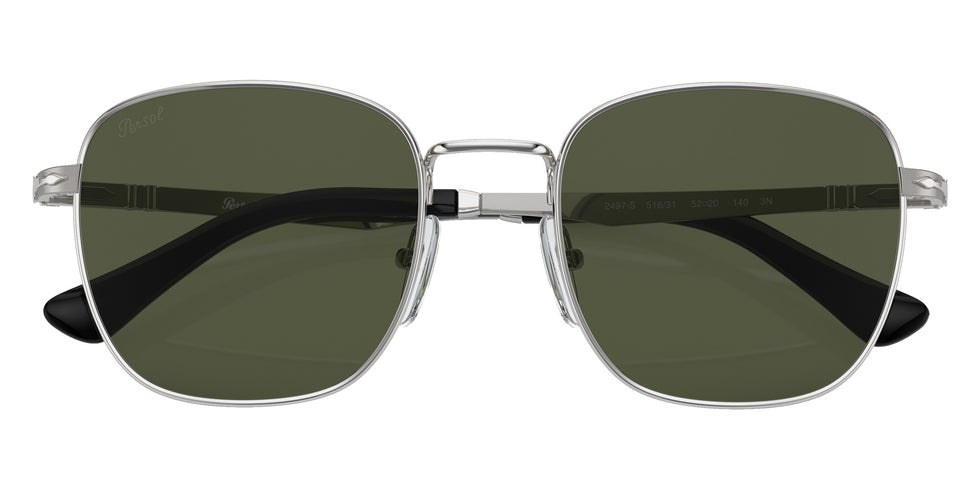 Persol® PO2497S Sunglasses PO2497S 518/31 52 - Silver Green
