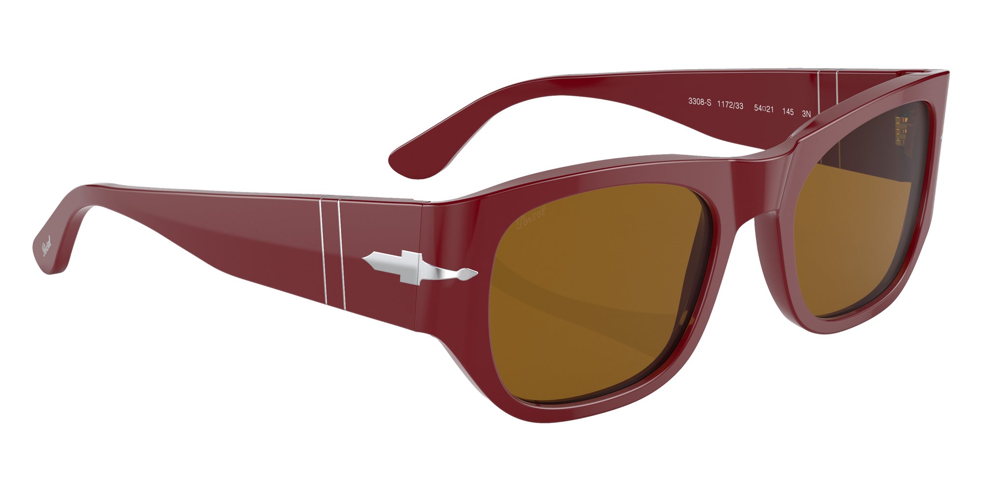 Persol® PO3308S Sunglasses PO3308S 117233 54 - Bordeaux Brown