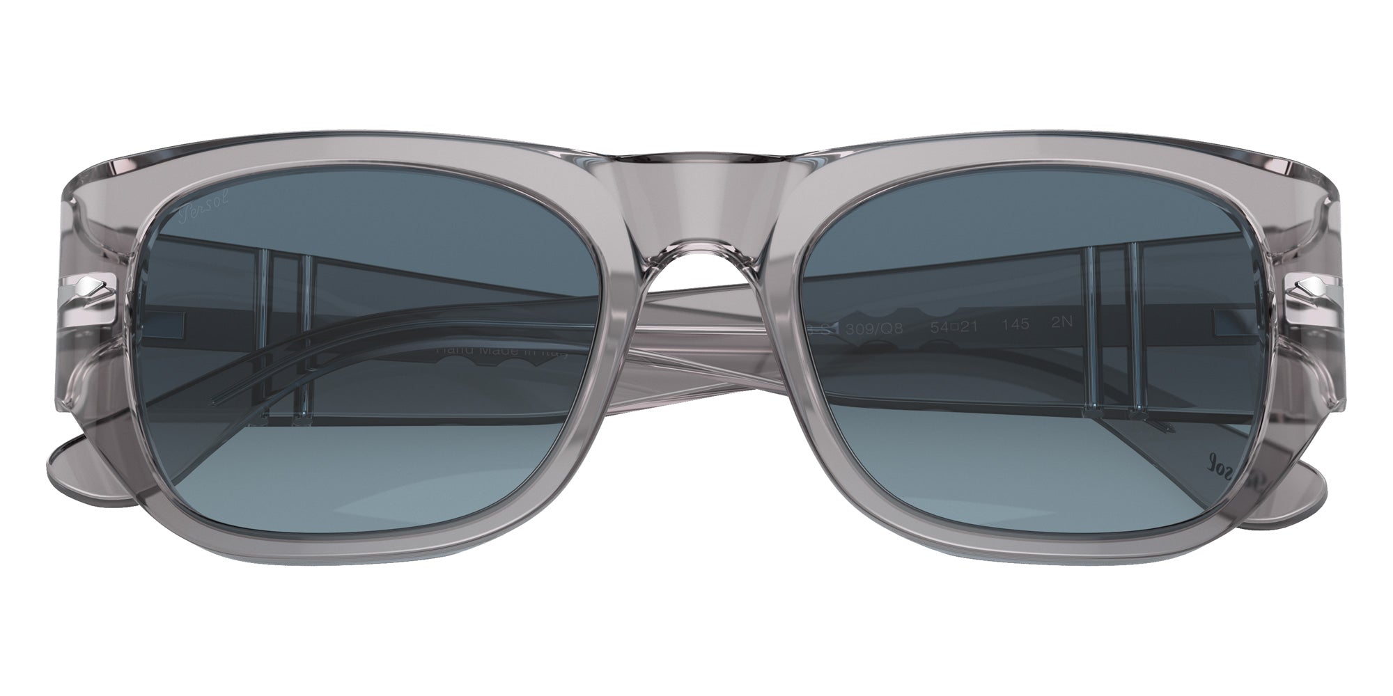 Persol® PO3308S Sunglasses PO3308S 309/Q8 51 - Transparent Grey Azure Gradien