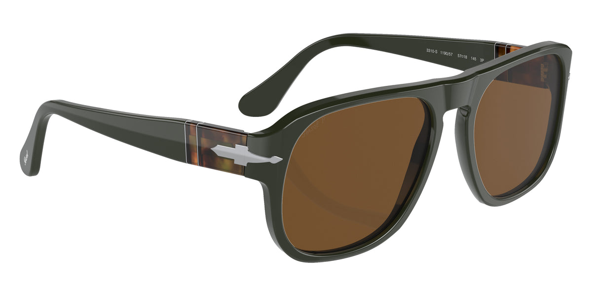 Persol® PO3310S Sunglasses PO3310S 119057 57 - Jean Matte Dark Green Polar Br