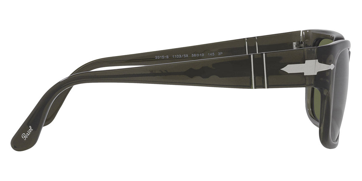 Persol® PO3315S PS PO3315S 110358 58 - 110358 Transparent Taupe Gray / Polarized green Sunglasses