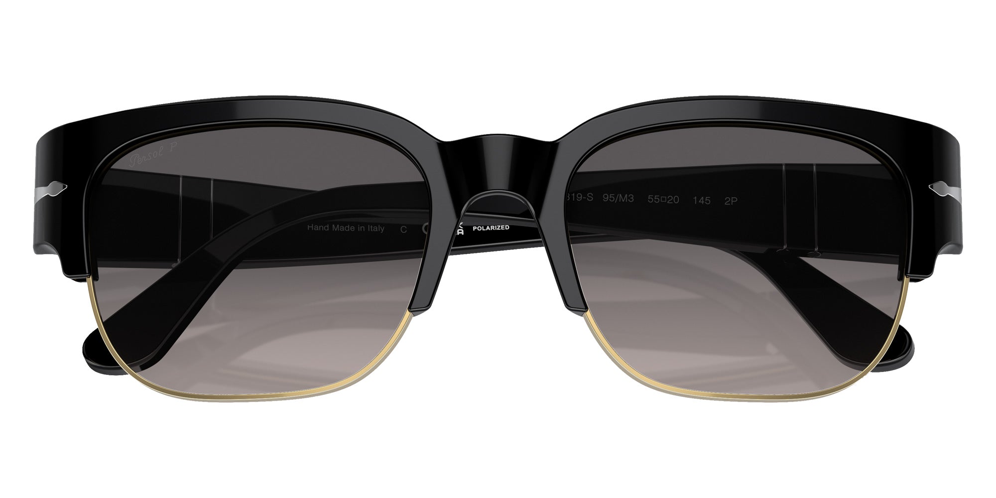 Persol® PO3319S Sunglasses PO3319S 95/M3 55 - Tom Black Grey Gradient Dar Gr