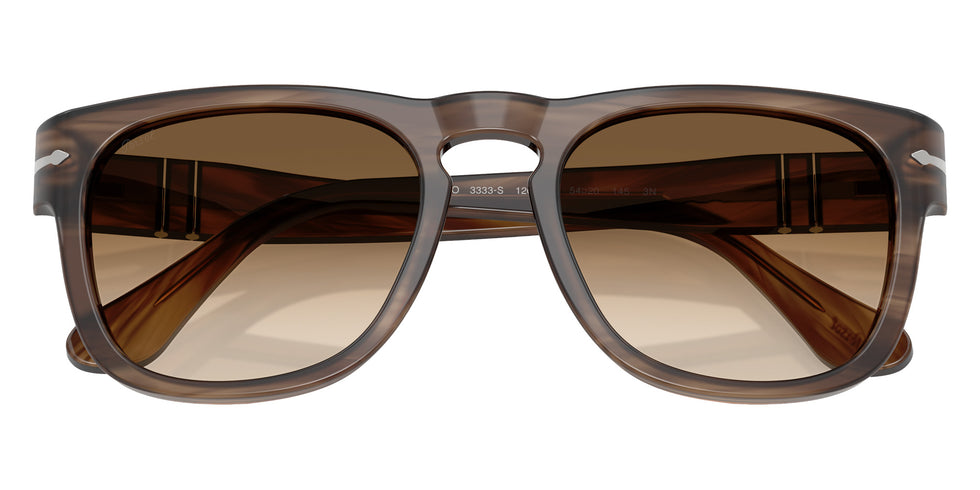 Persol® PO3333S Sunglasses PO3333S 120851 54 - Elio Striped Brown Gradient Br