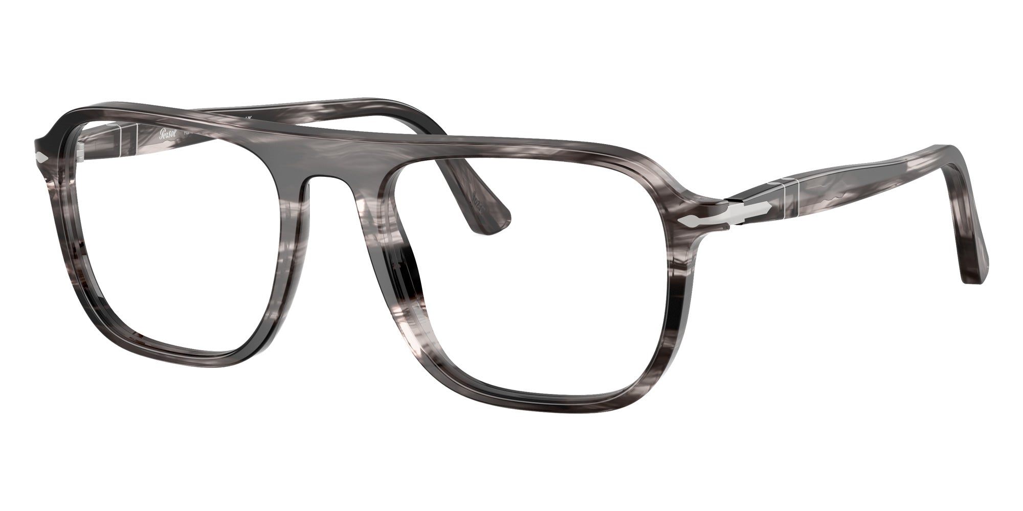 Persol® PO3359V Eyeglasses PO3359V 1238 53 - Jacques Striped Black And Tran
