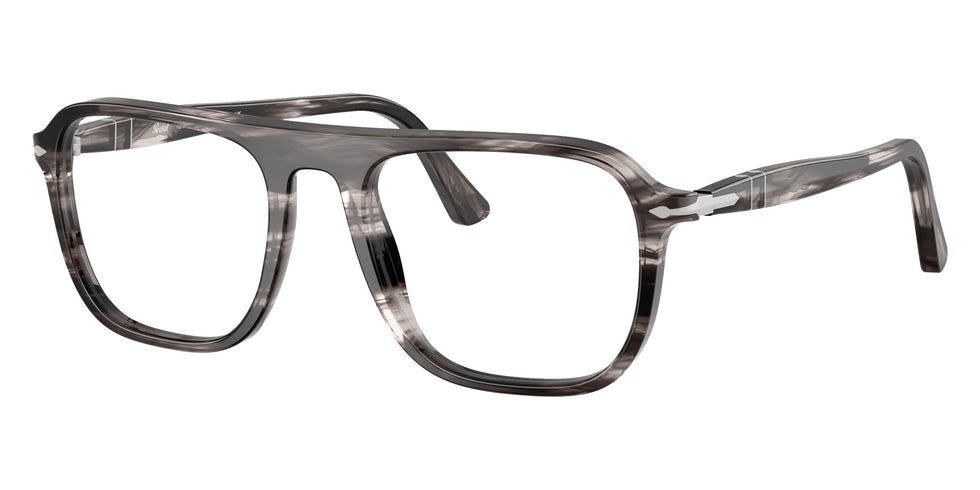 Persol® PO3359V Eyeglasses PO3359V 1238 53 - Jacques Striped Black And Tran