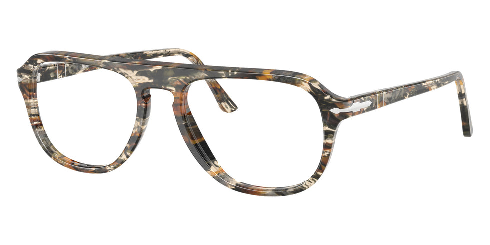 Persol® PO3368V Eyeglasses PO3368V 1221 56 - Amber Brown/Pirate Black