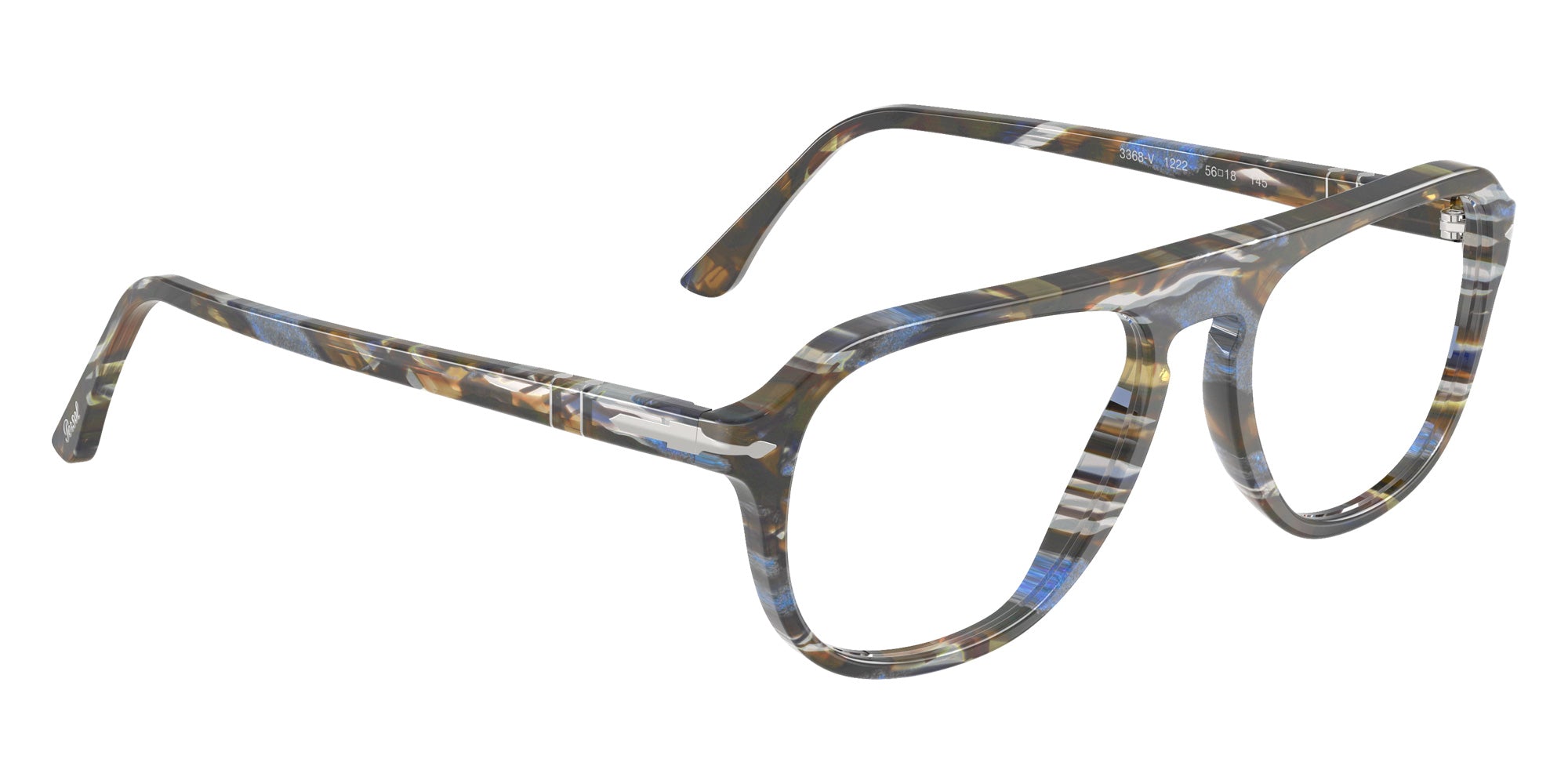 Persol® PO3368V Eyeglasses PO3368V 1222 56 - Frost Grey/Nautical Blue