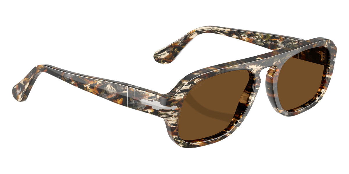Persol® PO3369S Sunglasses PO3369S 122157 56 - Amber Brown/Pirate Black Brown