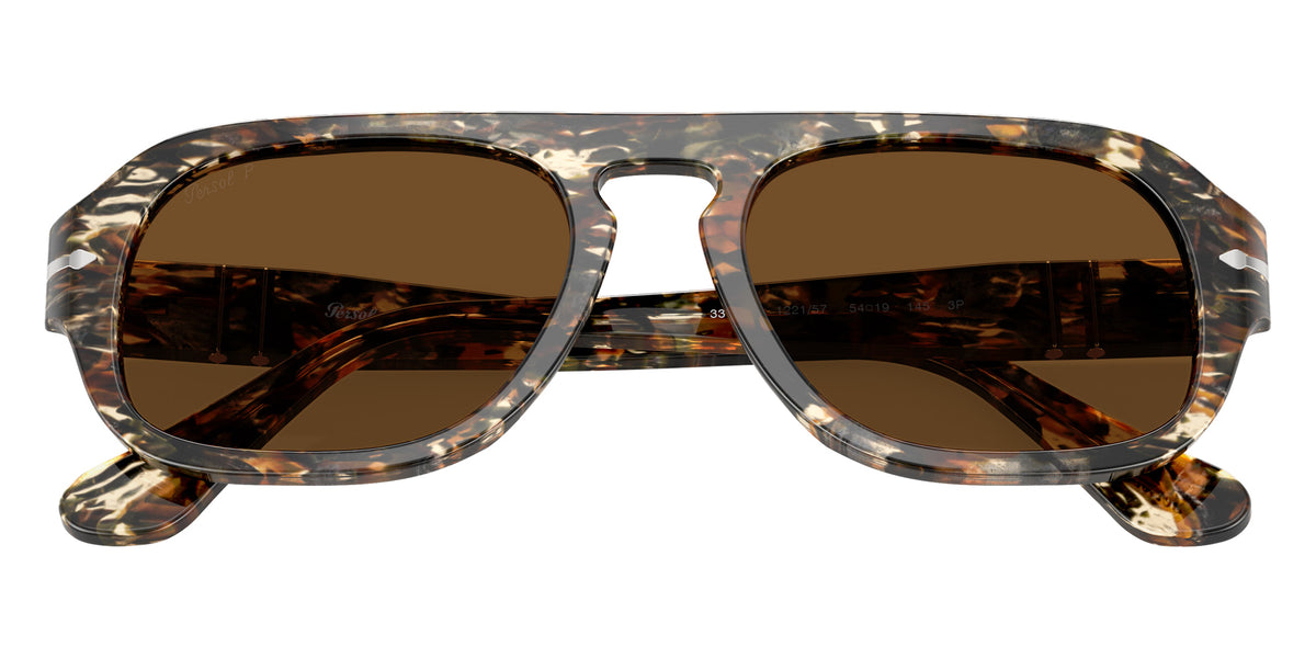 Persol® PO3369S Sunglasses PO3369S 122157 56 - Amber Brown/Pirate Black Brown