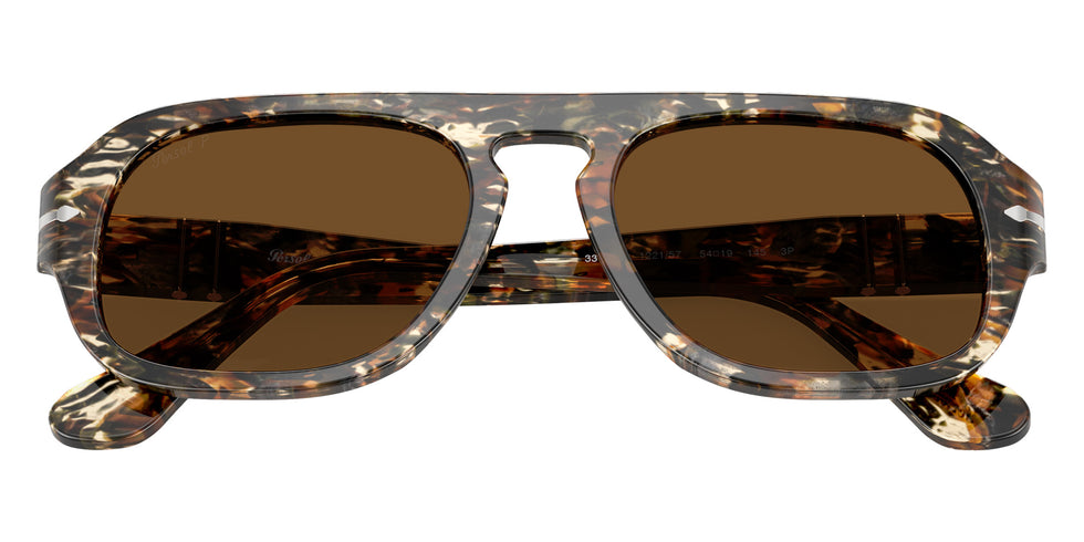 Persol® PO3369S Sunglasses PO3369S 122157 56 - Amber Brown/Pirate Black Brown