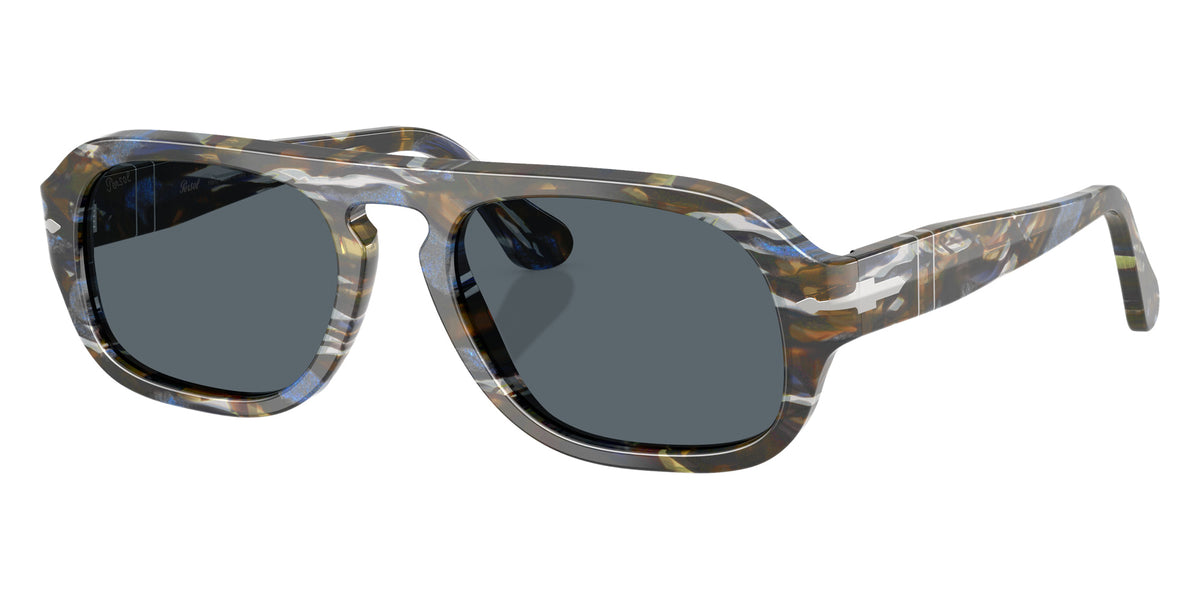 Persol® PO3369S Sunglasses PO3369S 1222R5 56 - Frost Grey/Nautical Blue Blue