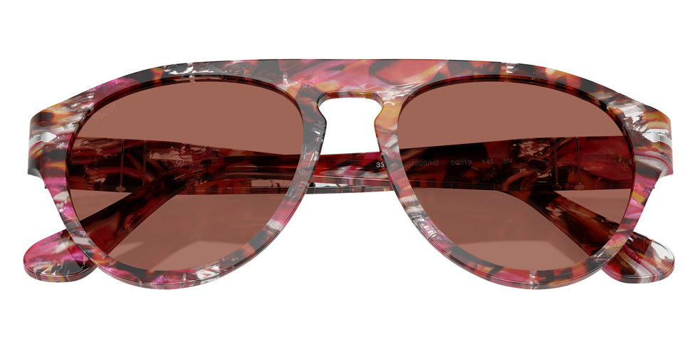 Persol® PO3370S Sunglasses PO3370S 1220H2 56 - Cyclamen/Khaki Terracotta Brow