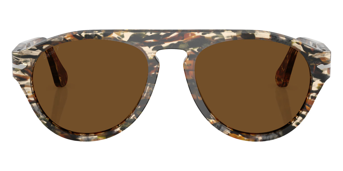 Persol® PO3370S Sunglasses PO3370S 122157 56 - Amber Brown/Pirate Black Brown