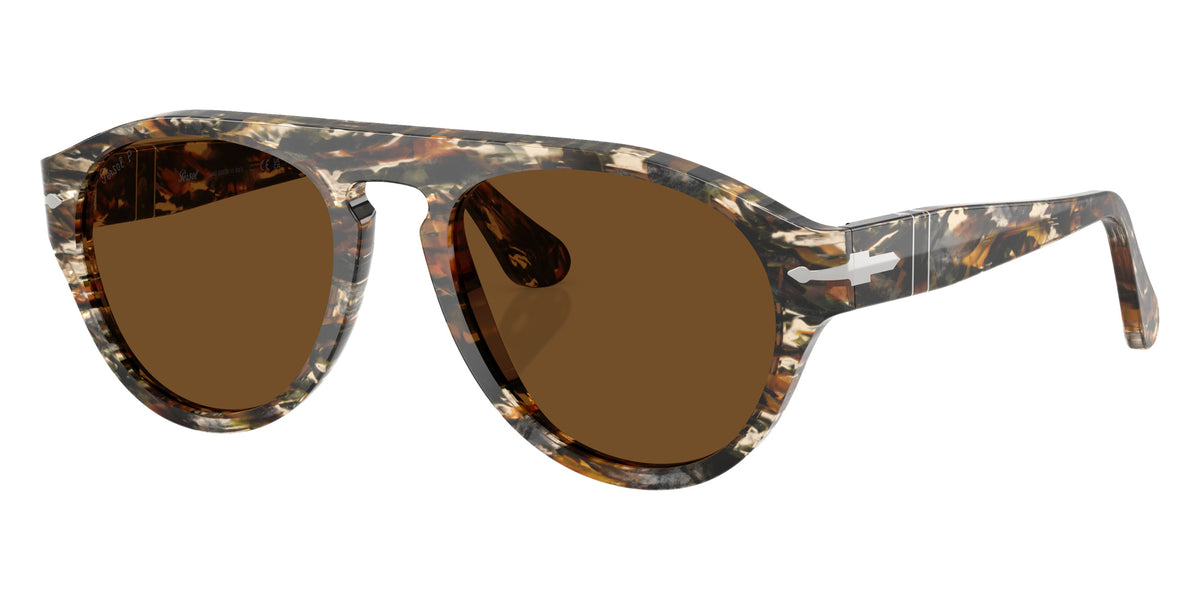 Persol® PO3370S Sunglasses PO3370S 122157 56 - Amber Brown/Pirate Black Brown