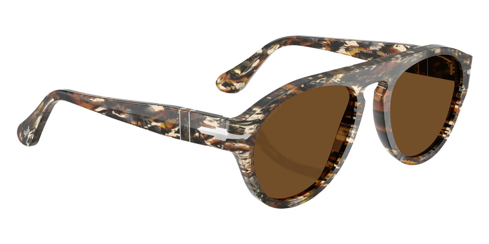 Persol® PO3370S Sunglasses PO3370S 122157 56 - Amber Brown/Pirate Black Brown