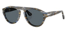 Persol® PO3370S Sunglasses PO3370S 1222R5 56 - Frost Grey/Nautical Blue Blue