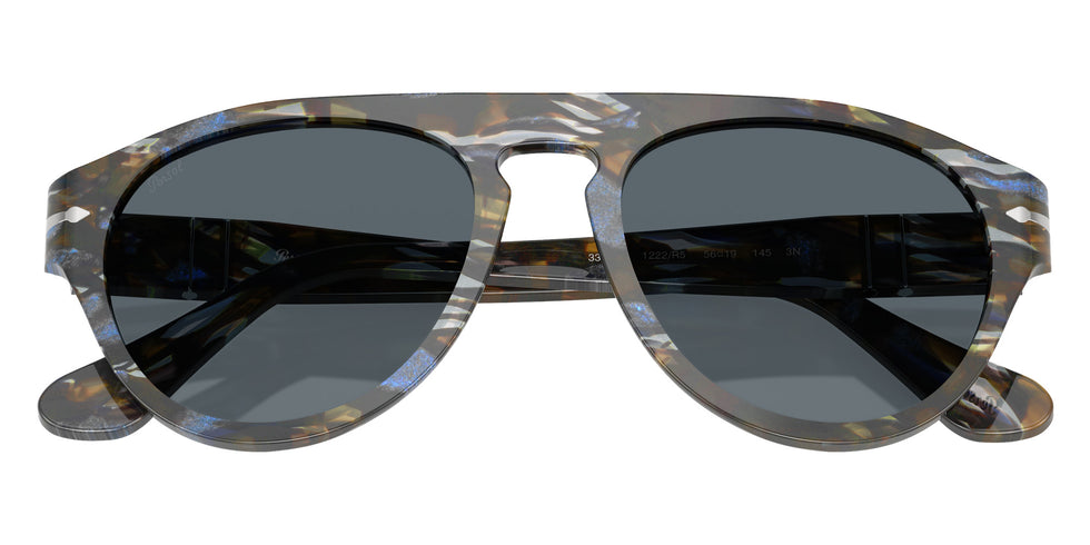 Persol® PO3370S Sunglasses PO3370S 1222R5 56 - Frost Grey/Nautical Blue Blue