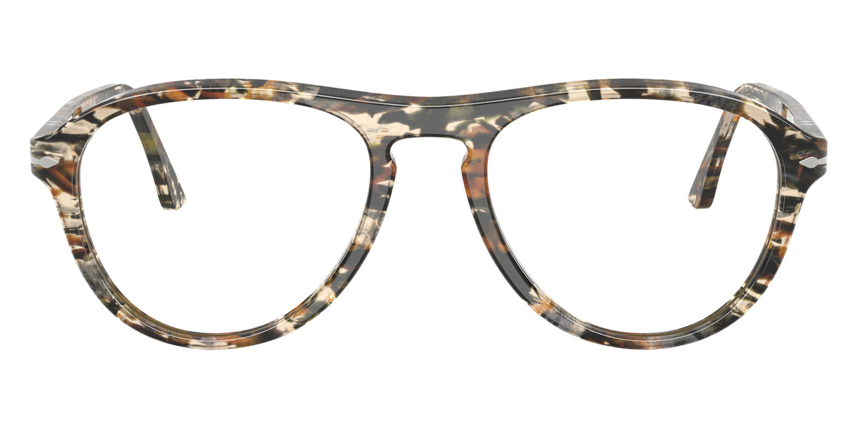 Persol® PO3371V Eyeglasses PO3371V 1221 55 - Lynn Amber Brown/Pirate Black