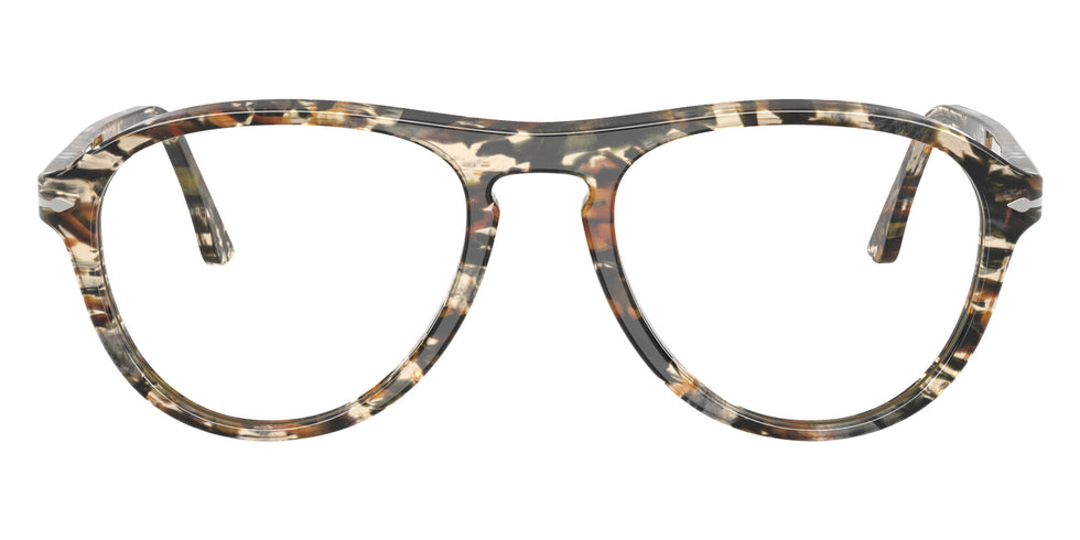 Persol® PO3371V Eyeglasses PO3371V 1221 55 - Lynn Amber Brown/Pirate Black