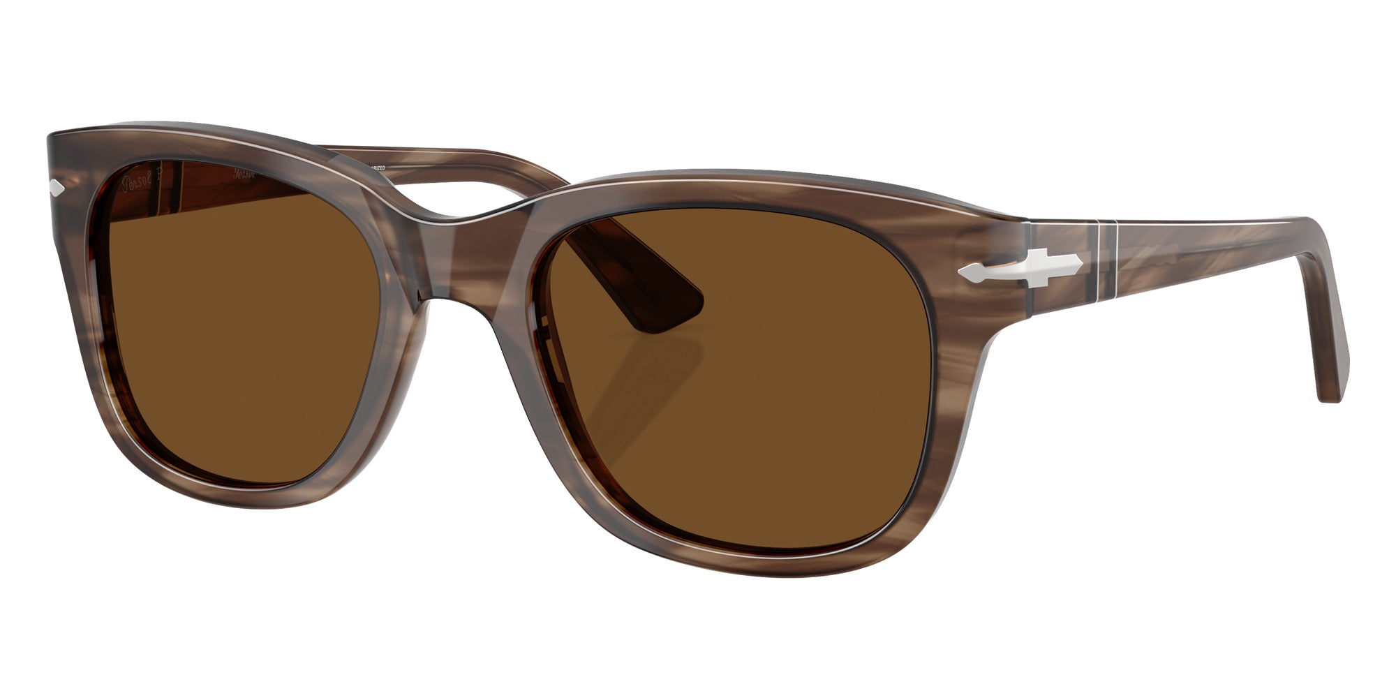 Persol® PO3372S Sunglasses PO3372S 120857 53 - Striped Brown Polar Brown