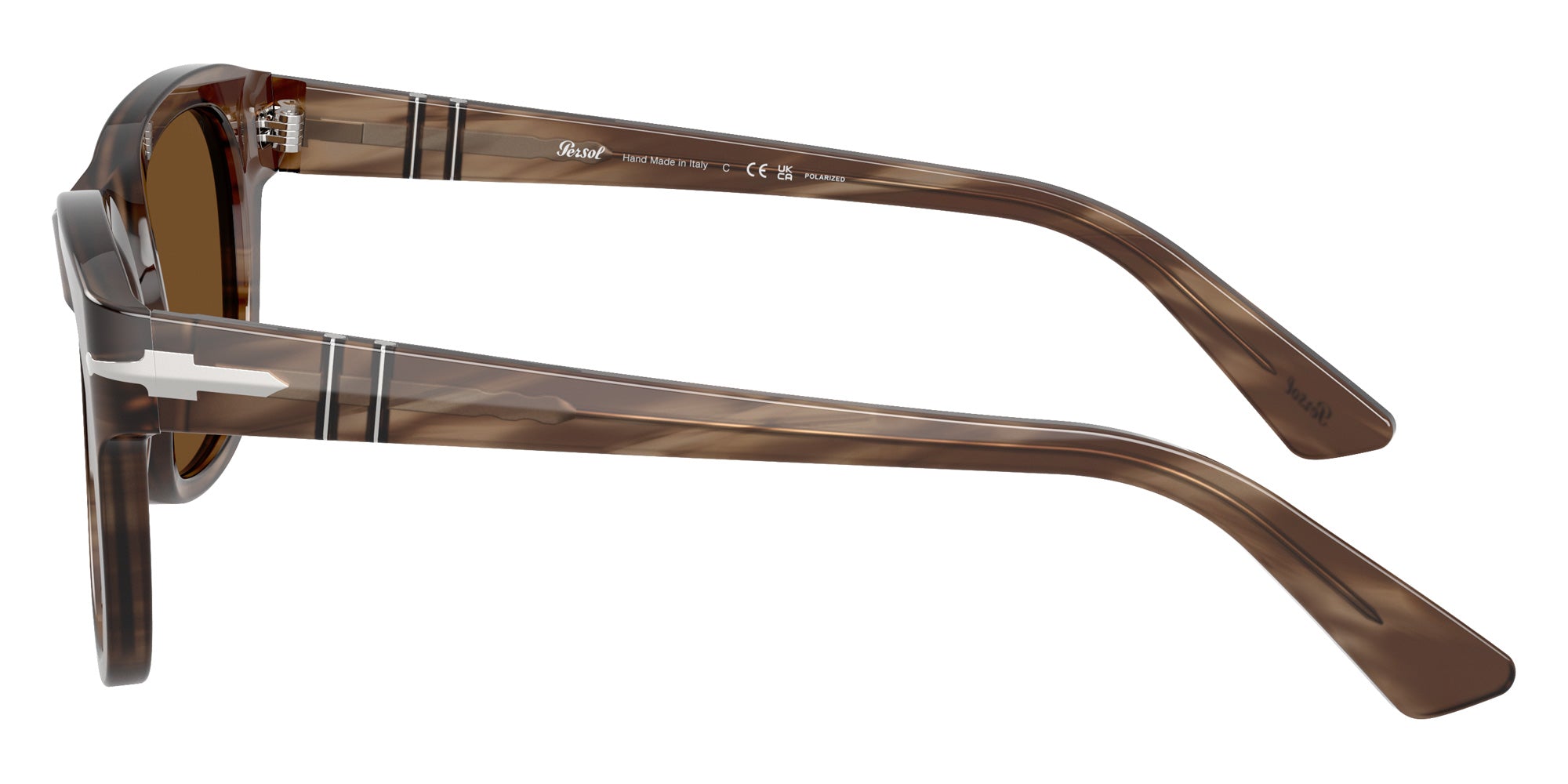 Persol® PO3372S Sunglasses PO3372S 120857 53 - Striped Brown Polar Brown
