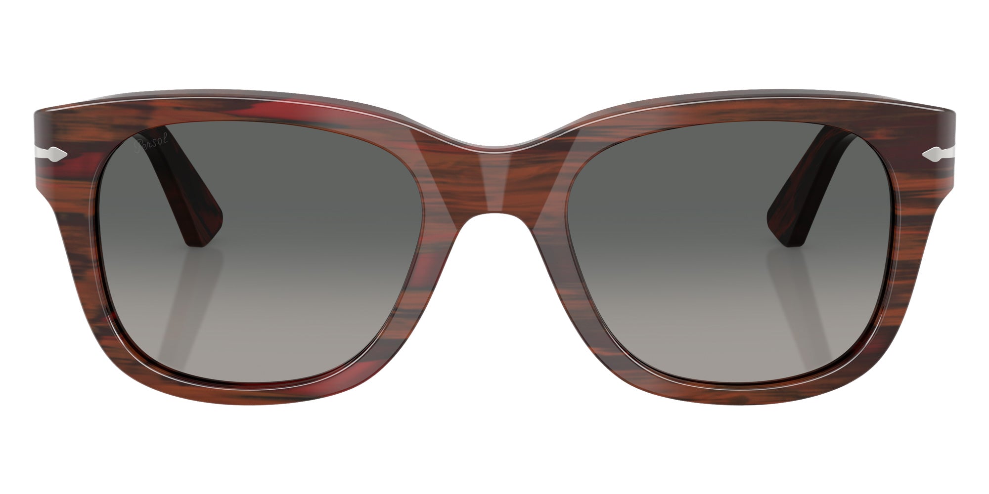 Persol® PO3372S Sunglasses PO3372S 122371 55 - Striped Burgundy Gradient Grey