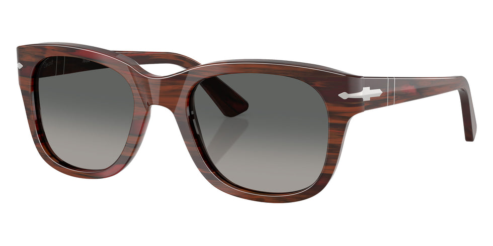 Persol® PO3372S Sunglasses PO3372S 122371 55 - Striped Burgundy Gradient Grey