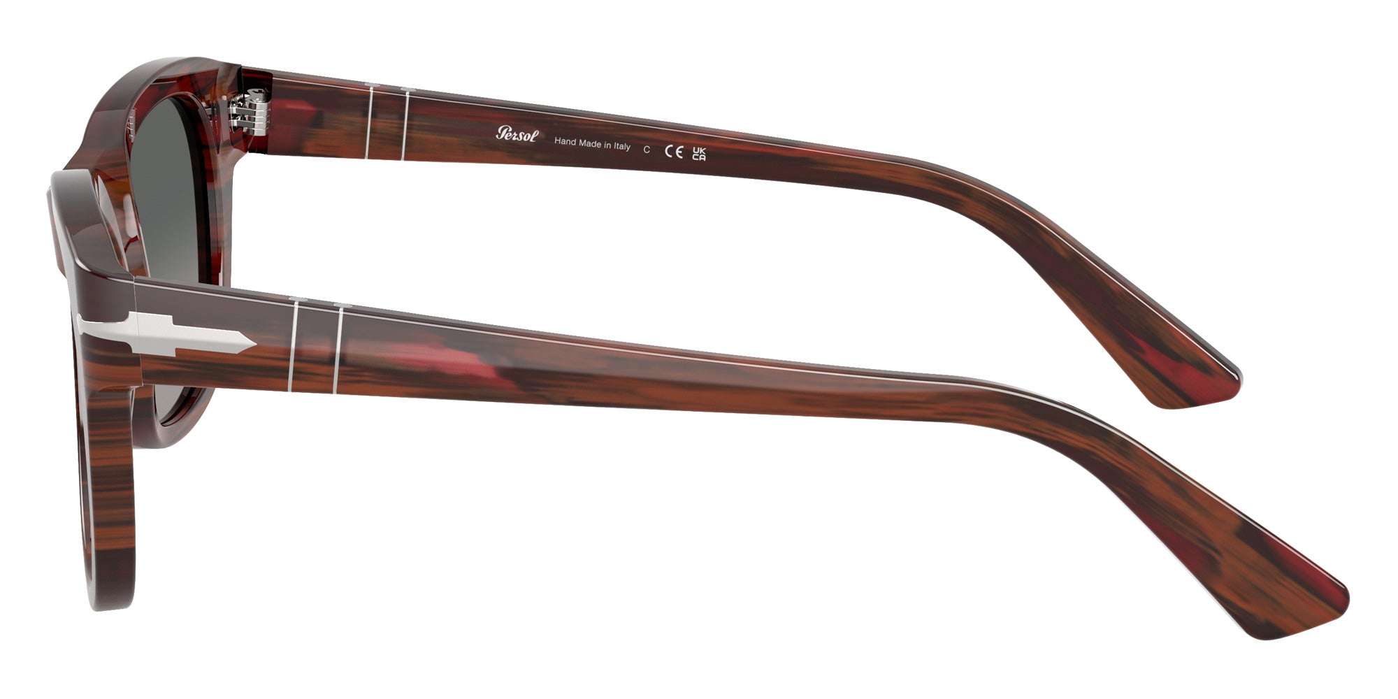 Persol® PO3372S Sunglasses PO3372S 122371 55 - Striped Burgundy Gradient Grey