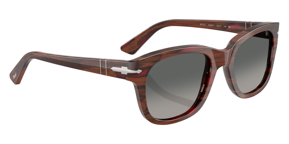 Persol® PO3372S Sunglasses PO3372S 122371 55 - Striped Burgundy Gradient Grey