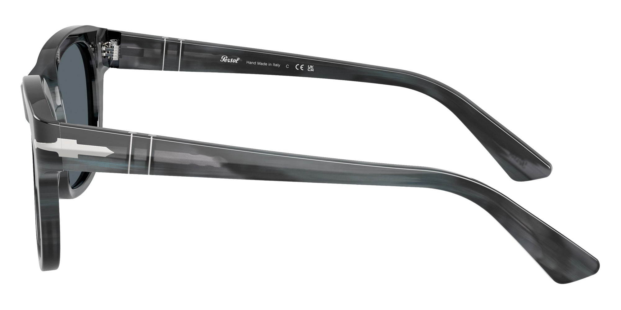Persol® PO3372S Sunglasses PO3372S 1224R5 55 - Striped Grey Blue