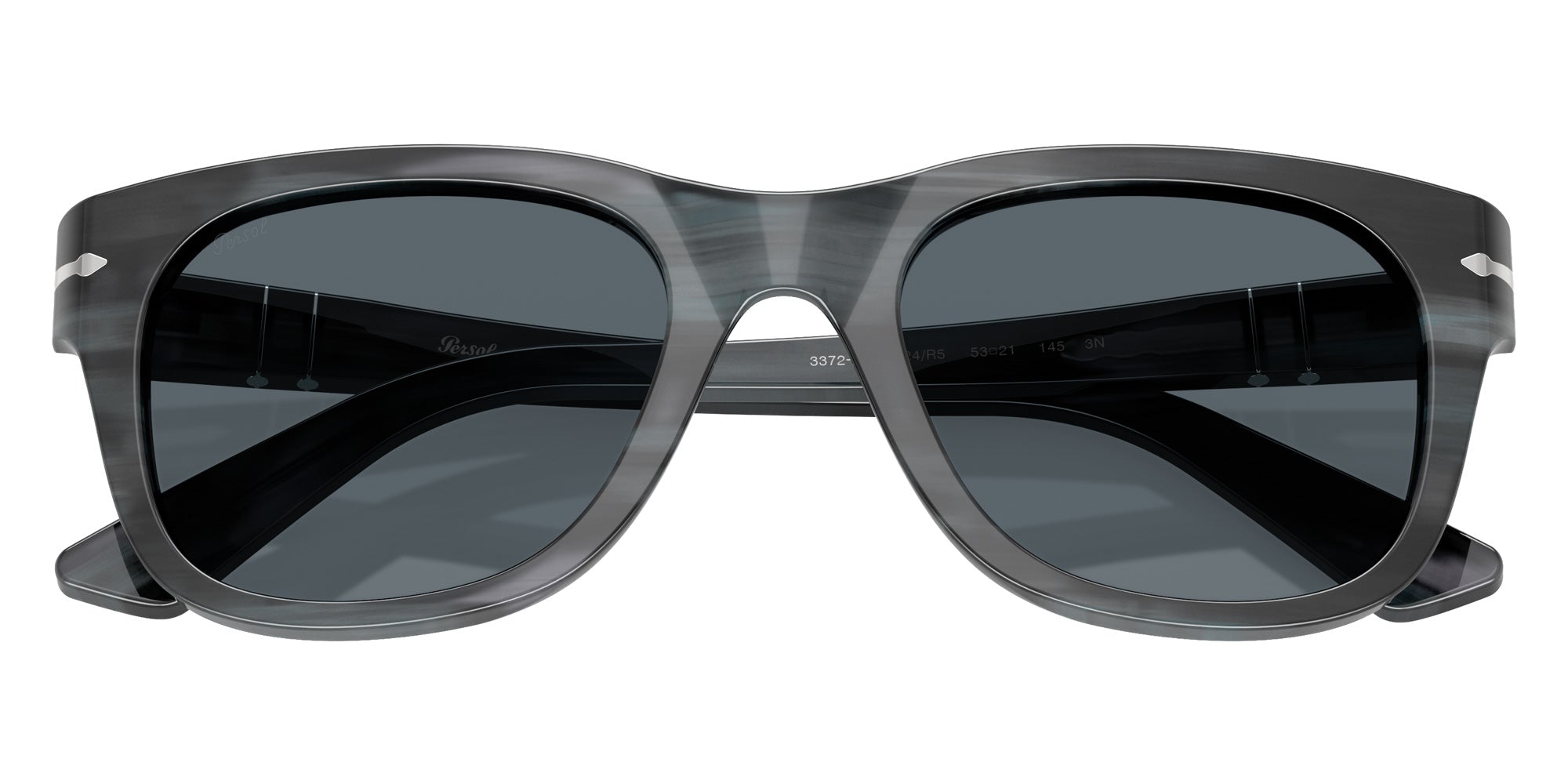 Persol® PO3372S Sunglasses PO3372S 1224R5 55 - Striped Grey Blue