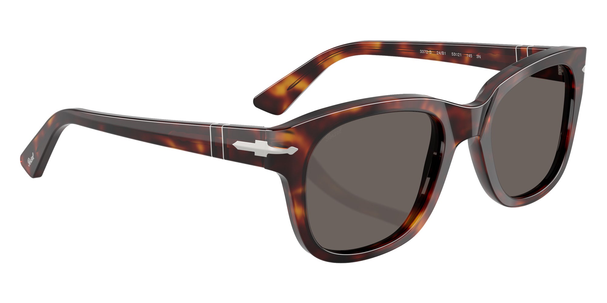Persol® PO3372S Sunglasses PO3372S 24/B1 55 - Havana Dark Grey