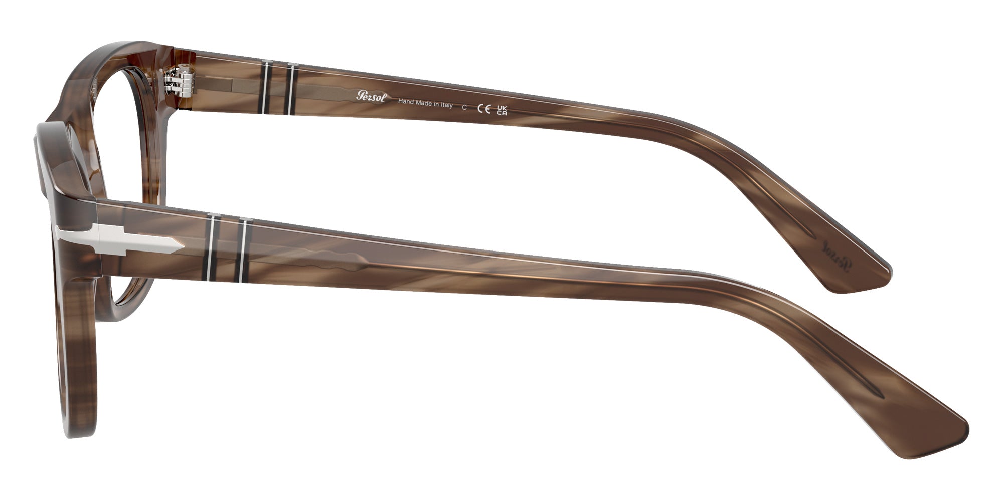 Persol® PO3372V Eyeglasses PO3372V 1208 51 - Striped Brown