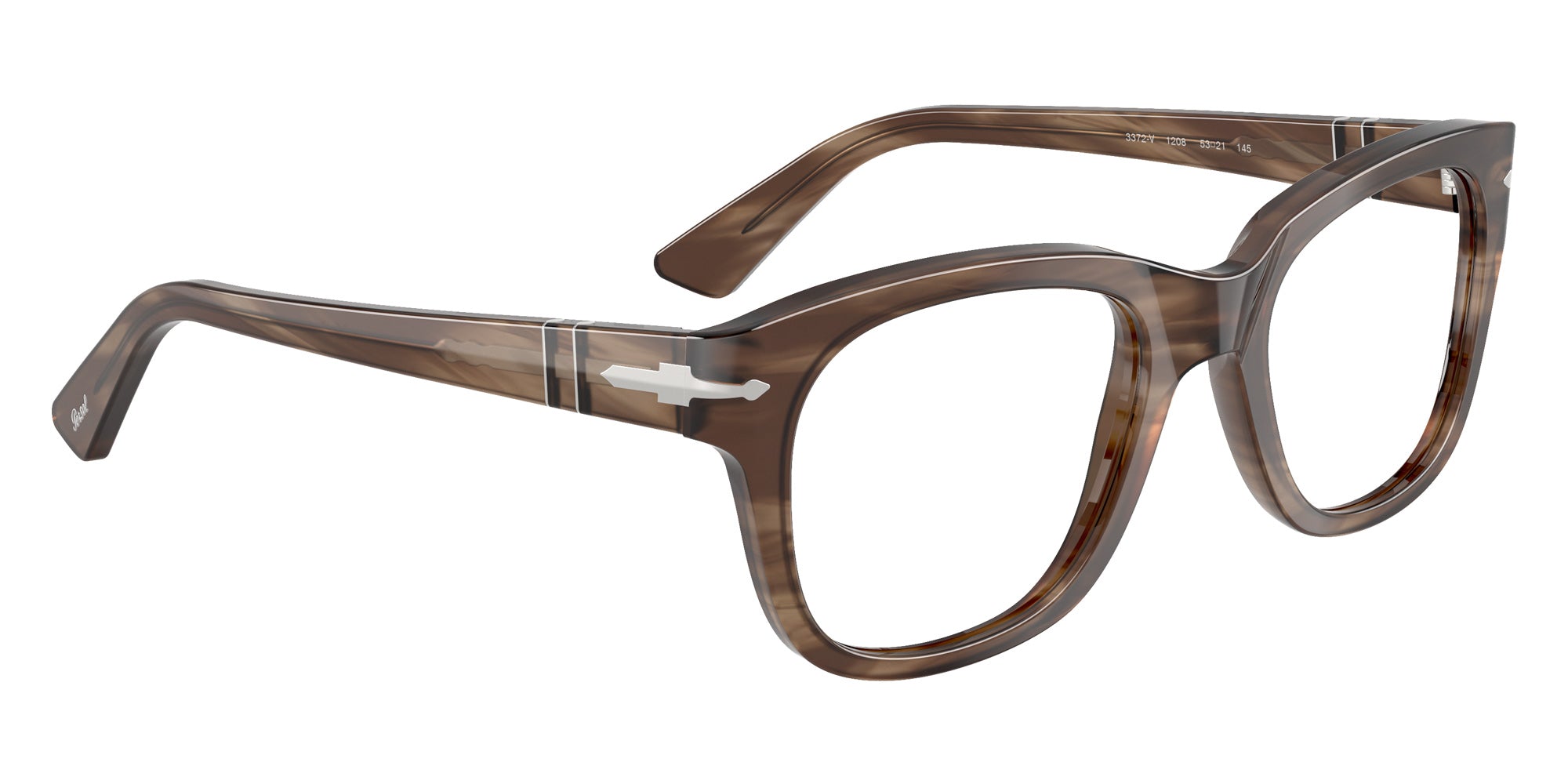 Persol® PO3372V Eyeglasses PO3372V 1208 51 - Striped Brown