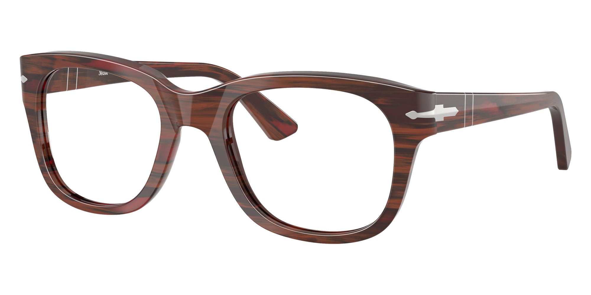 Persol® PO3372V Eyeglasses PO3372V 1223 51 - Striped Burgundy