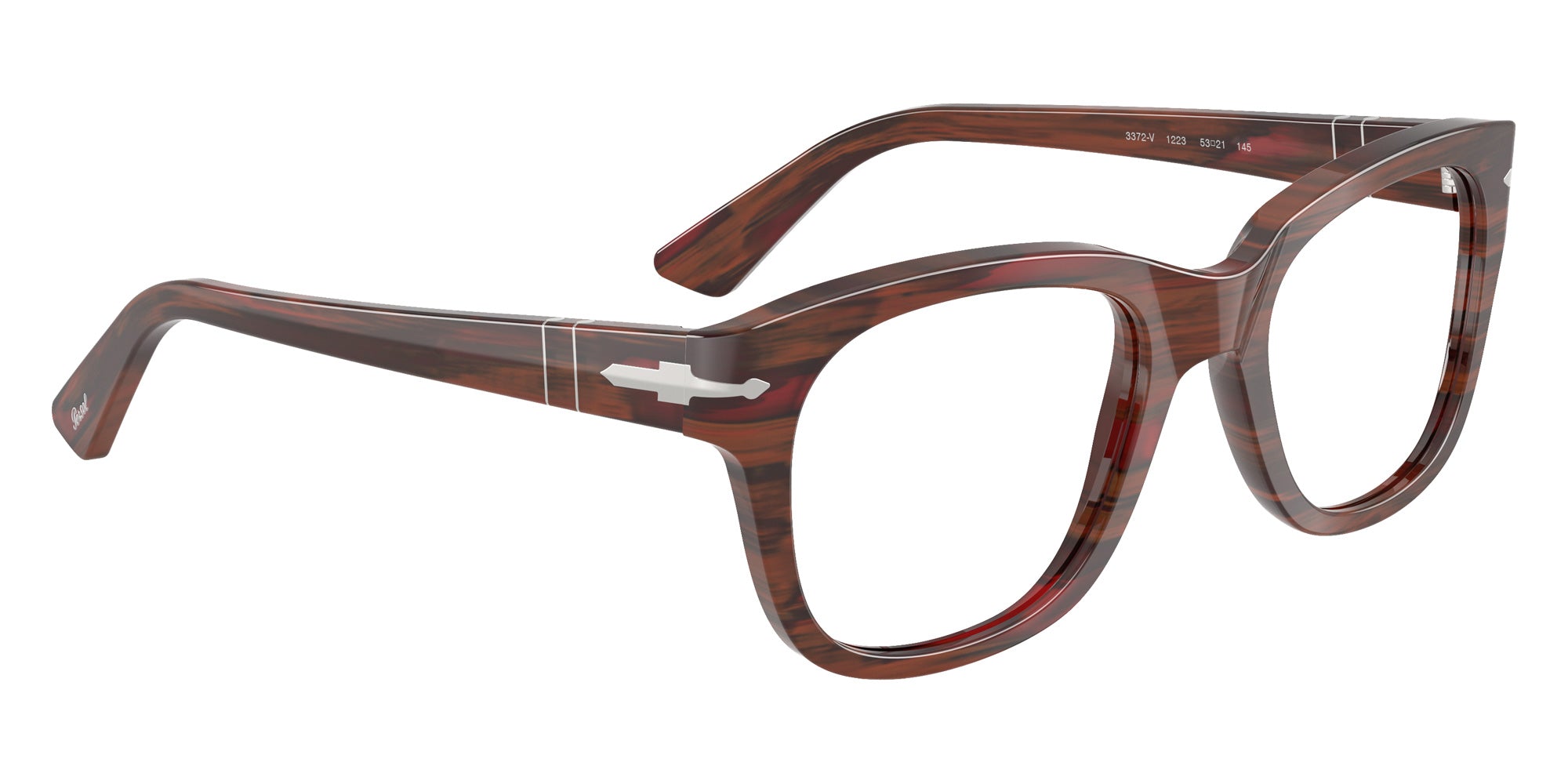 Persol® PO3372V Eyeglasses PO3372V 1223 51 - Striped Burgundy