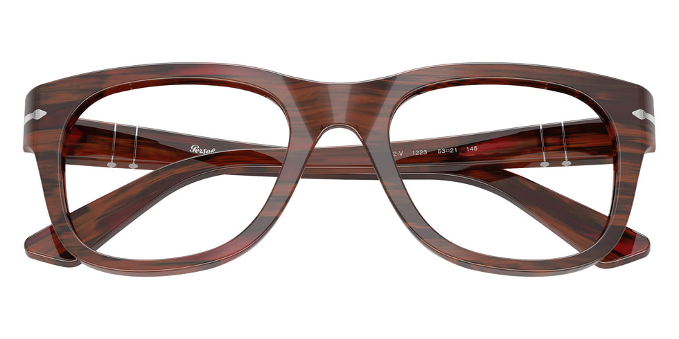 Persol® PO3372V Eyeglasses PO3372V 1223 51 - Striped Burgundy