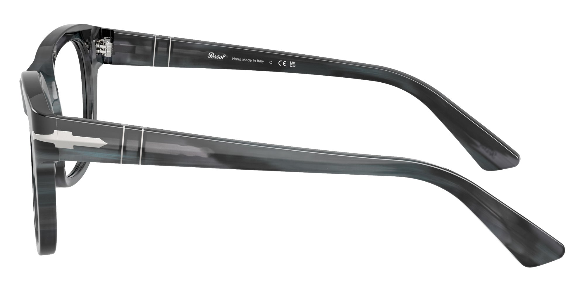 Persol® PO3372V Eyeglasses PO3372V 1224 53 - Striped Grey