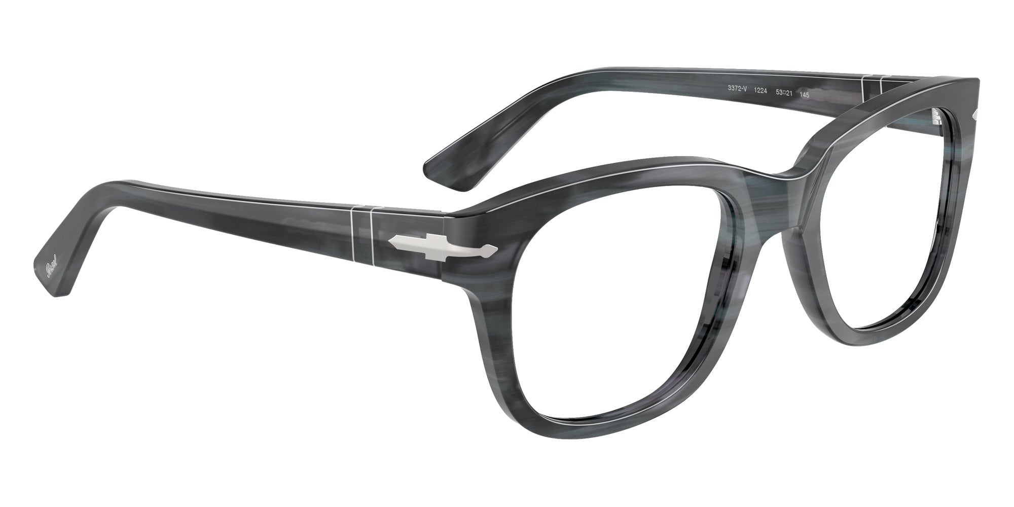 Persol® PO3372V Eyeglasses PO3372V 1224 53 - Striped Grey