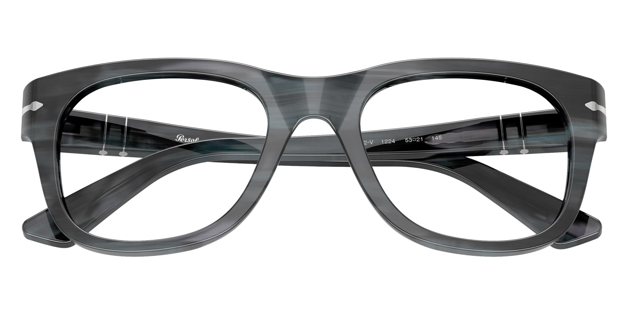 Persol® PO3372V Eyeglasses PO3372V 1224 53 - Striped Grey
