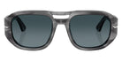 Persol® PO3373S Sunglasses PO3373S 1192S3 56 - Vincent Striped Grey Light Blu