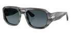 Persol® PO3373S Sunglasses PO3373S 1192S3 56 - Vincent Striped Grey Light Blu