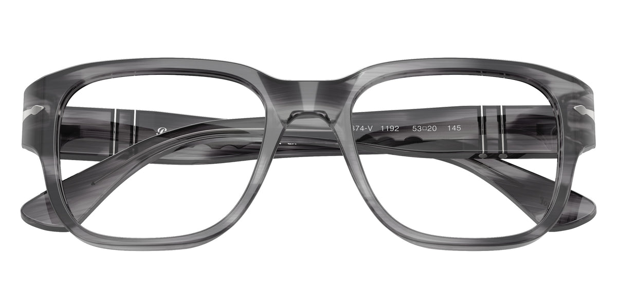 Persol® PO3374V Eyeglasses PO3374V 1192 53 - Striped Grey
