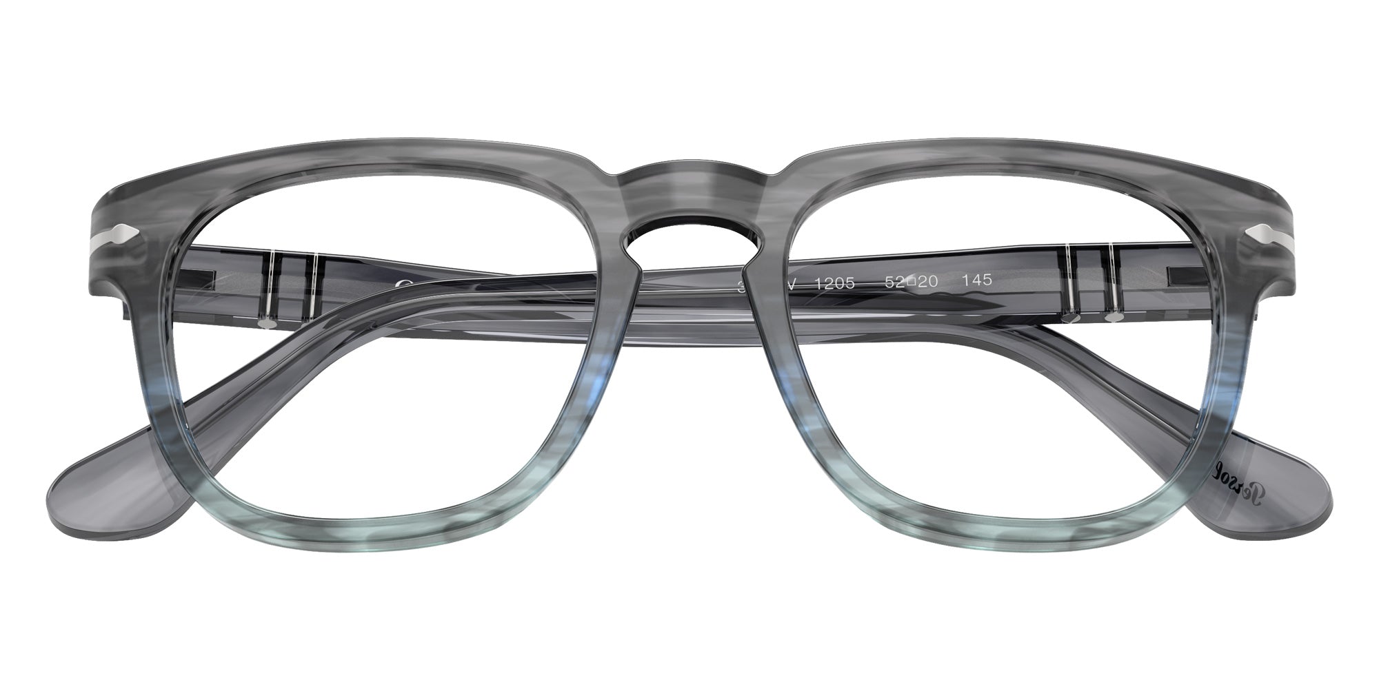 Persol® PO3376V Eyeglasses PO3376V 1205 52 - Striped Grey