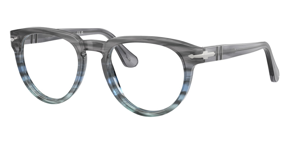 Persol® PO3377V Eyeglasses PO3377V 1205 52 - Striped Grey