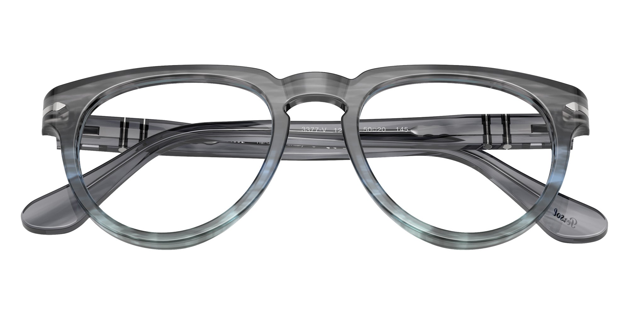 Persol® PO3377V Eyeglasses PO3377V 1205 52 - Striped Grey