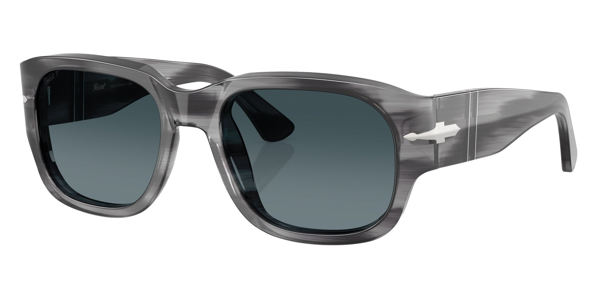 Persol® PO3380S Sunglasses PO3380S 1192S3 55 - Striped Grey Light Blue Gradie