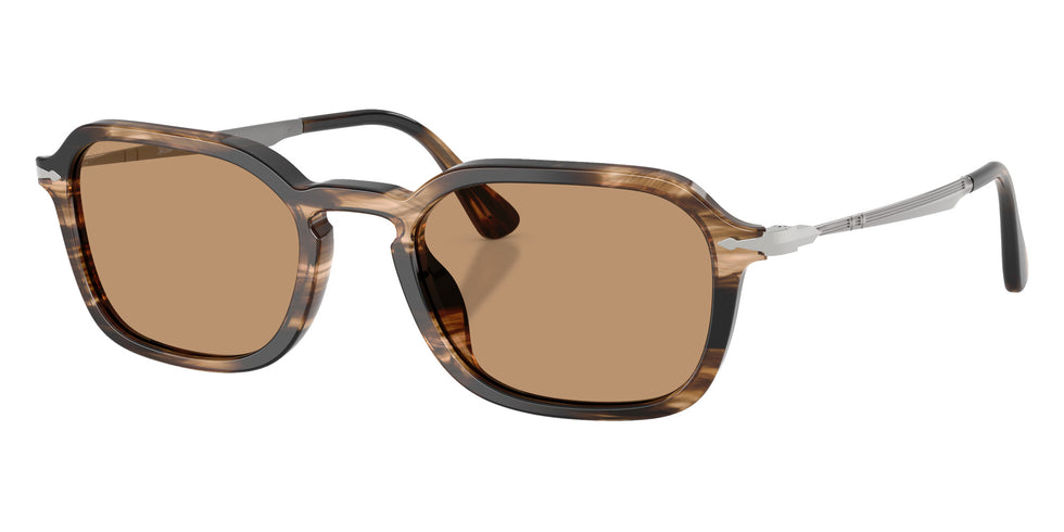Persol® PO3381S Sunglasses PO3381S 123653 54 - Striped Black And Greish Brown