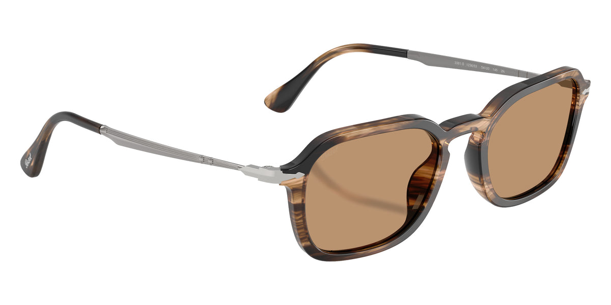 Persol® PO3381S Sunglasses PO3381S 123653 54 - Striped Black And Greish Brown